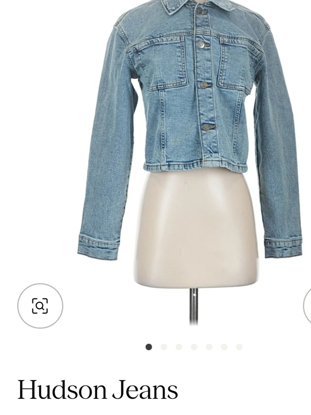 Hudson Jeans Light Wash Cropped Denim Jacket